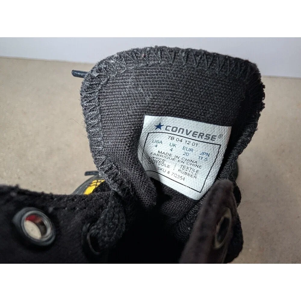 Converse Chuck Taylor All Star Hi Flames Fire Black Toddler Shoes Size 4T